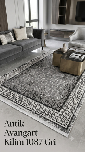 Antik Avangart Kilim 1087 Gri